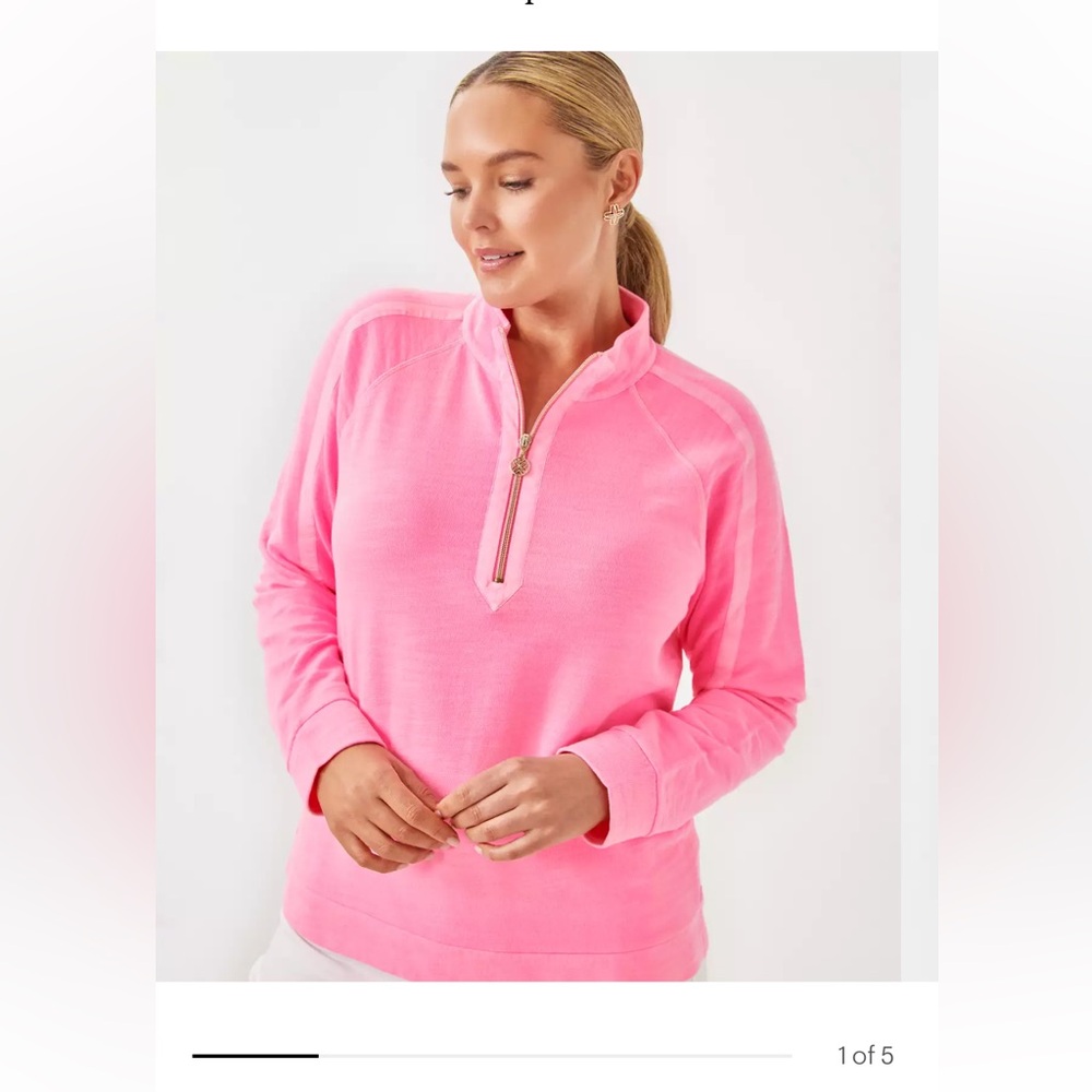 Ashlee lilly Pink Quarter-Zip Pullover